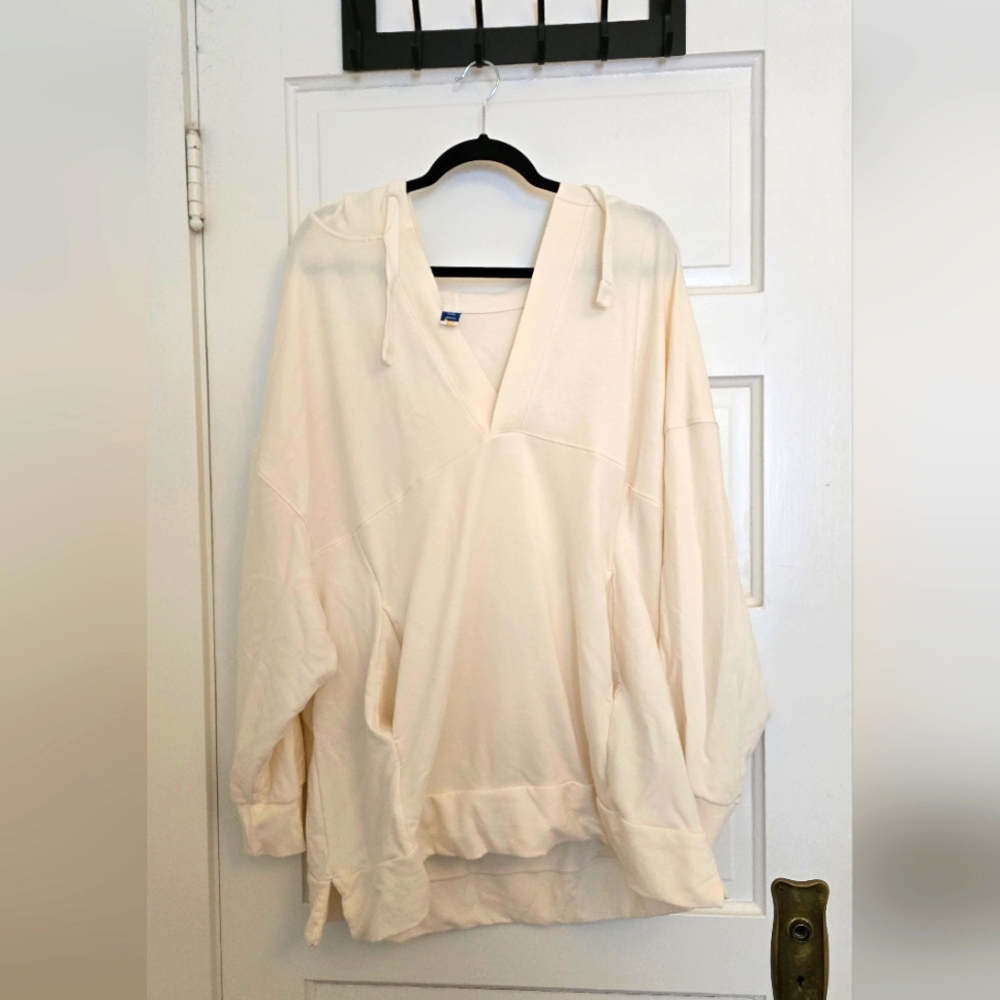 Cream Old Navy Hooded Sweatshirt